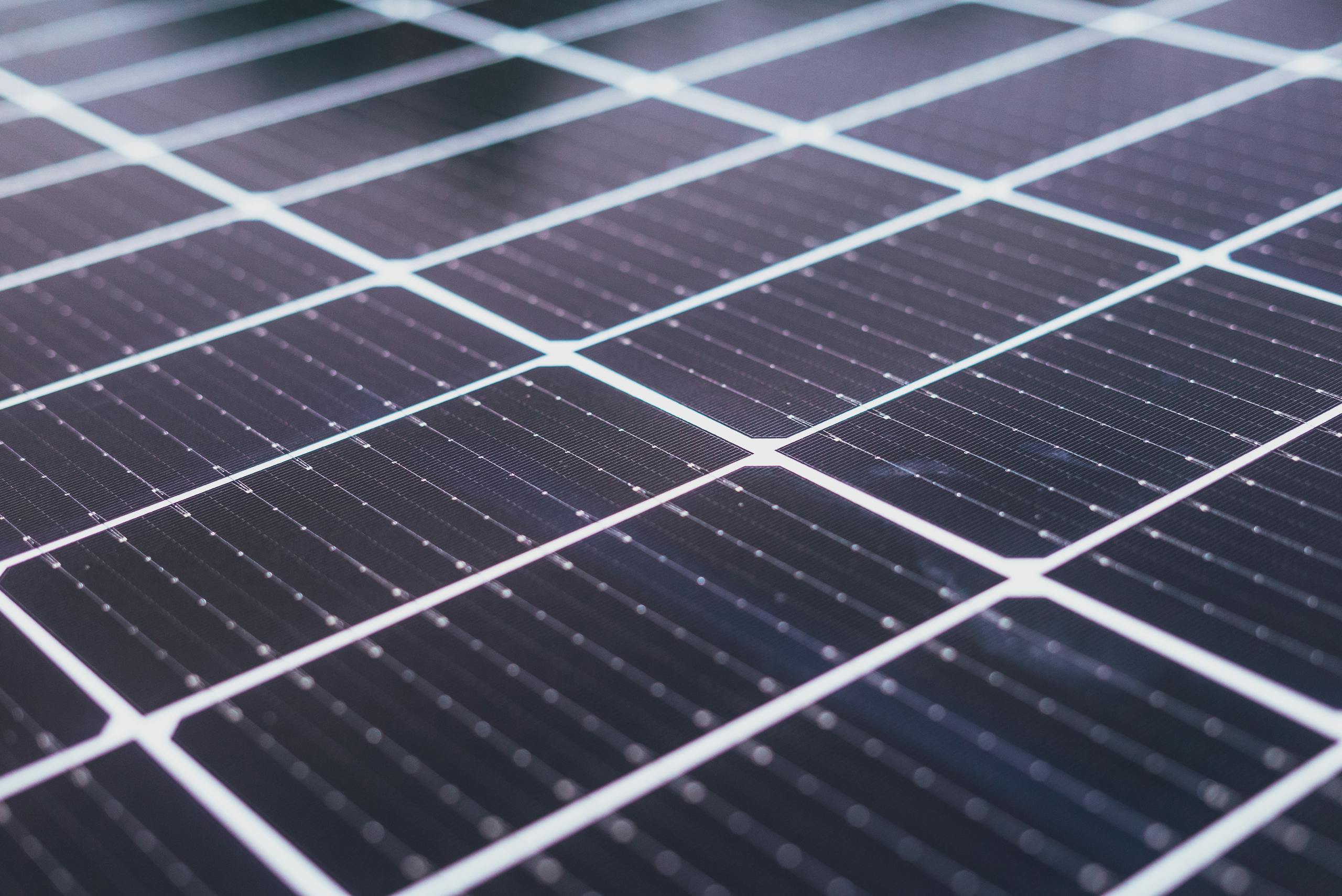 Les cellules d'un panneau solaire